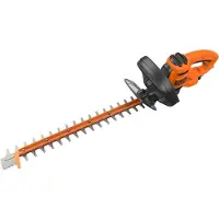 Black & Decker Black + Decker Taille-haies électrique (500W, longueur de guide 50 cm, épaisseur de coupe 22 mm, poignée à deux mains en forme d'étrier et protège-main transparent, pour haies moyennes à grandes)