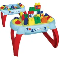 Ecoiffier Table de construction et de découverte Abrick Maxi 33 pièces