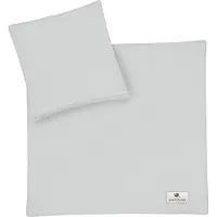 Julius Zöllner Linge de lit en mousseline, Gris (80 x 135 cm, 40 x 35 cm)