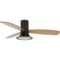 Beacon Ventilateur noir avec lampe Flusso Ø132cm