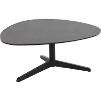 Ebuy24 Barnsley Table basse 77 x 84 cm verre noir.