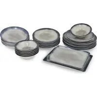 Hermia Concept , BNTS26YS890233, Services de table, Service de table (26 pièces), Bleu foncé, Porcelaine, 25 x 25 x 2 cm