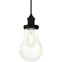 WESTINGHOUSE Suspension Ampoule Oil Rubbed Bronze et verre transparent avec 1 source lumineuse