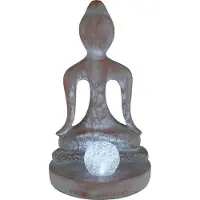 Globo Lighting GLOBO Lampe solaire de jardin Bouddha en verre Lampe solaire d'extérieur Lampe solaire 33569