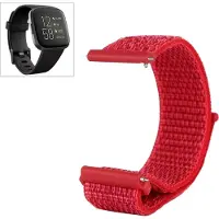 Cover-Discount Fitbit Versa - Bracelet en nylon avec velcro rouge (Nylon), Sangles de montre, Rouge