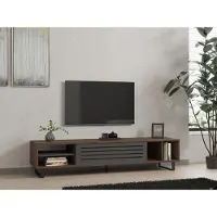 Skye Decor , Eray- Eray PUQ, couleur noyer,anthracite, armoires TV, 35x160x40 cm, panneau de particules 100% mélaminé