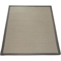Paco Home Tapis d'intérieur et d'extérieur Tapis de balcon Tapis de cuisine Aspect sisal Couleur unie Crème Gris Dimensions 120 x 170 cm