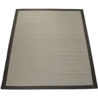 Paco Home Tapis d'intérieur et d'extérieur Tapis de balcon Tapis de cuisine Aspect sisal Couleur unie Gris Marron Dimensions 120 x 170 cm