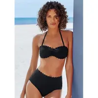 LASCANA Hauts de bikini 'Scallop' noir