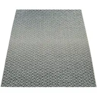 Paco Home Tapis plat d'intérieur et d'extérieur, motif géométrique scandinave en losanges, couleur grise, dimensions 120 x 170 cm