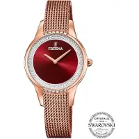 Festina Montre à affichage analogique '- Watch MADEMOISELLE - Quartz watch movement - Watch case width: 30.2 mm' rouge