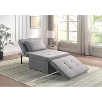 Atlantic Home Collection Tabouret multifonctions Finn, tissu structuré gris