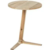 Wenko Table d'appoint ronde Acina en bois d'Acacia