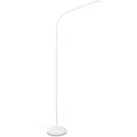 Briloner - Lampadaire - Fonction tactile - Variation progressive par touche - Orientable - Blanc chaud 3000K - Fonction mémoire -126,5x21x66cm - Blanc