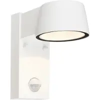 Telefunken Lampe LED murale, détecteur de mouvement, capteur crépusculaire, blanc, Dimensions : 16,5 x 9,5 x 15,5 cm