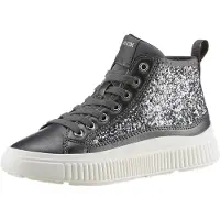 Geox Baskets montantes enfant J LAQUINNY GIRL filles - Argenté - 29