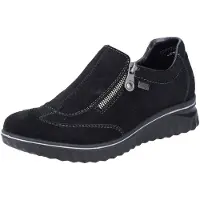 Rieker Chaussons pour femmes, modèle décontracté, avec semelles amovibles, couleur noire