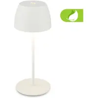 Briloner Serina Mini lampe de table LED sans fil IP44, Variable, tactile, protection contre les éclaboussures, sans fil, blanc, Ø8 x 20 cm