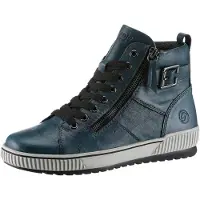 Remonte - Bottines à lacets bleues pour femmes, chaussures de loisirs