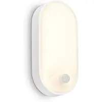 Briloner Ruch Lampe LED d'extérieur IP65, détecteur de mouvement, protection contre les jets d'eau, portée 6m, détection 100 degrés, blanc, 22 x 10,5 x 6 cm