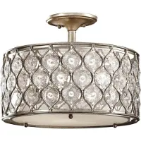 Elstead Lighting Plafonnier, cristaux acier, D 40,6 cm