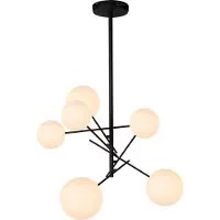 Lucide ALARA - lampe à suspendre - Ø 72 cm - LED - G4 - 6x1,5W 2700K - noir