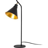 Opviq , Sivani- Sivani ABY, noir,or, lampes de bureau, corps en métal