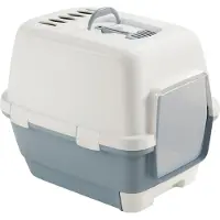 Zolux Kerbl Katzentoilette Cathy Clever & Smart blau/weiß, L x B x H 58 x 45 x 48 cm