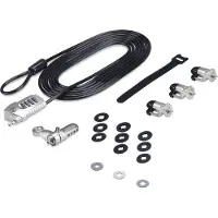 StarTech.com Kit de Verrouillage - - K-Slot - Câble en Acier de 3m - 3 Têtes de Verrouillage - Antivol
