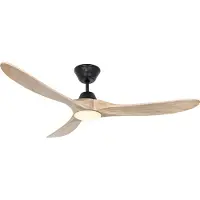 CasaFan 315265 ECO GENUINO-L ventilateur de plafond 152cm bois naturel moteur noir