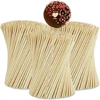 Relaxdays 1000x bâtons de cakepop, Outils de décoration pâtisserie, Marron