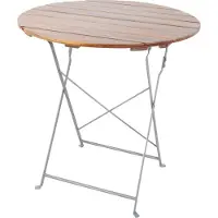 Mojawo Table de brasserie Table de jardin pliante Table haute pliante en acier Ø80cm