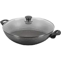 Ballarini Induction granite wok with 2 handles & lid