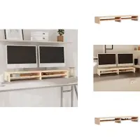 vidaXL Support d'écran 100x24x13 cm pin massif - Meuble TV