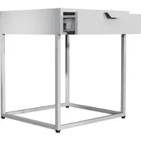 VCM Métal, Table de nuit, Table d'appoint, Tiroir, Console, Table de chevet, Flokas