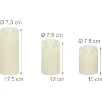 Relaxdays 3x bougies-LED (3x)