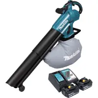 Makita DUB 187 RG2 Souffleur et aspirateur de feuilles sans fil 18 V Brushless + 2x batteries 6,0 Ah + chargeur