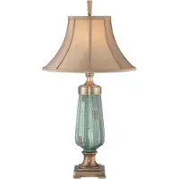 QUOIZEL Lampe de table, céramique, laiton ancien, H 86,4 cm