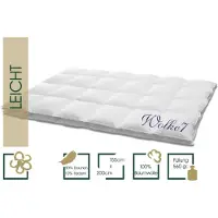 HANSKRUCHEN GmbH HANSKRUCHEN Wolke 7 couette en duvet 155x200 cm légère 90% duvet lavable pour personnes allergiques respirante à caissons blanche
