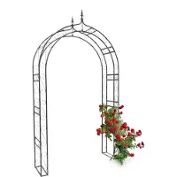Relaxdays Arche À Rosiers Pointue Tuteur De Plantes Grimpantes Support De Jardin Fer Noir