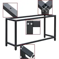 Wiltec Châssis fixe établi B50xL125xH80cm Support établi Table travail Emballage Cadre Atelier Armature