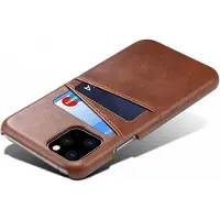 Screen Guard Professional Apple iPhone 11 CardCaddy Backcase en cuir avec porte-cartes (Apple iPhone 11), Coque pour téléphone portable, Marron