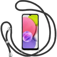 Screen Guard Professional Étui Samsung Galaxy A03s Loopster Necklace, Bandoulière pour smartphone, Transparent