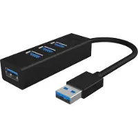 Icy Box ICYBOX IB-HUB1419-U3 4x Port USB 3.0 Hub (USB-A), Station d’accueil + hub USB, Noir