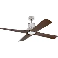 Faro Winche - ventilateur de plafond avec lumière et télécommande - Ø 127 cm - 16W LED inclus - chrome et marron