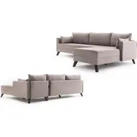 Hannah Home Hanah Home, Bella- BLC1513, Sahne, Canapés-lits, Cadre : Bois / MDF