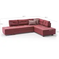 Hannah Home , Manama- BLC1185, Claret, Rouge, Canapés-lits, Structure : bois / panneaux de fibres