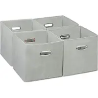 Relaxdays 4x boîte de rangement (30 cm, 26 l)