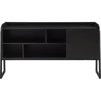 En.casa Ensemble de meubles 'Storfjord' 2 pcs. 1x étagère échelle et 1x armoire TV métal noir