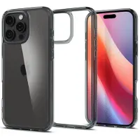 Spigen Ultra Hybrid iPhone 16 Pro espace cristal ACS08123 (Apple iPhone 16 Pro), Coque pour téléphone portable, Gris, Transparent